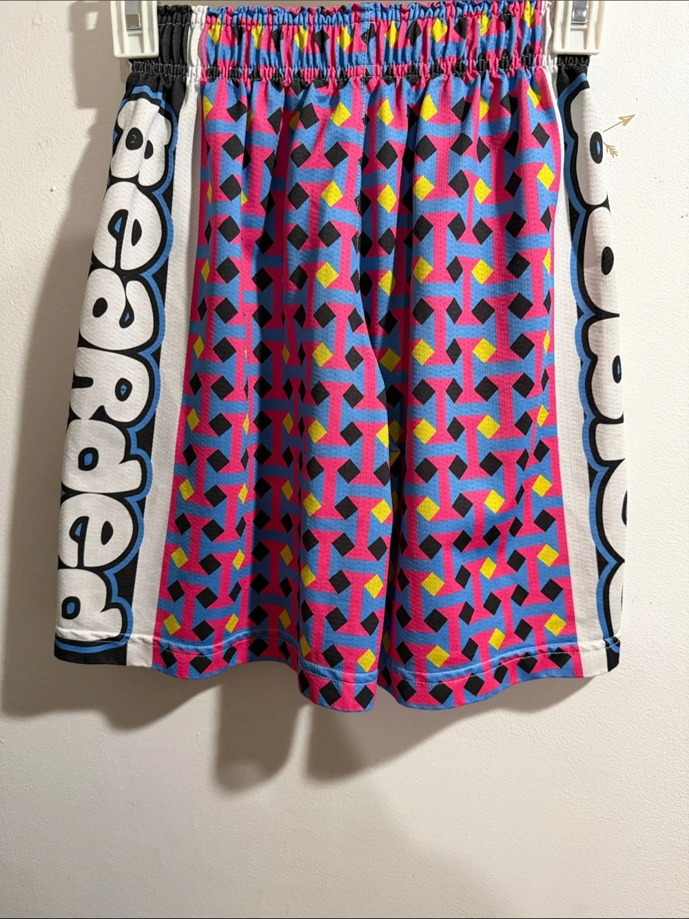 Kids Multicolor Graphic Lacrosse Print Shorts - Bright Pink Pattern